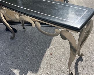 Steel & Stone Top Entrance Table