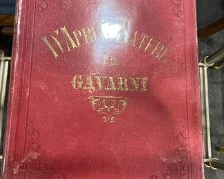 Gavarni Masques Et VisagesVintage Leather Bound Book
