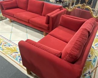 Red  Retro Couch Set