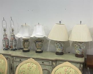 Assorted Asian table Lamps