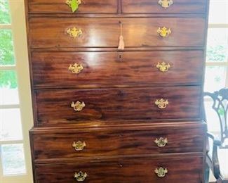 George III Mahogany Chest on Chest, lovely condition..