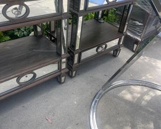 two bed side draws glass beautiful