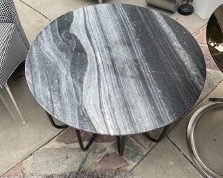 small living room table fake marble grey 