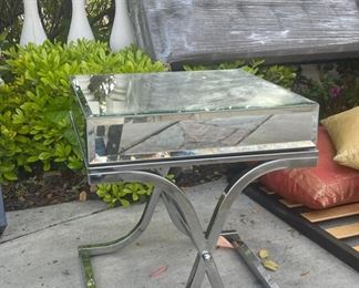 glass bed side table