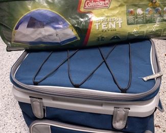 Tent and cooler