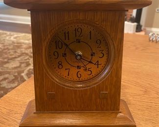 Stickley Mission Oak Case Mantel Clock