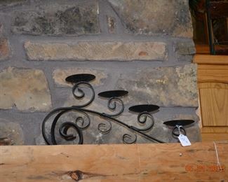 Iron candle holder