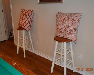 Bar stools, like new decorator pillow