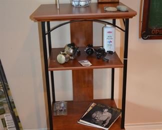 Iron and wood shelf unit