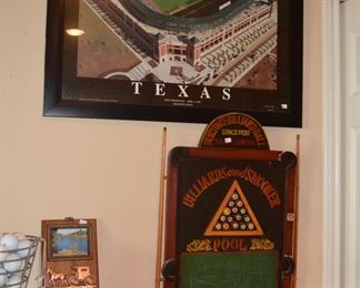 Sports decor and sports memorabilia 