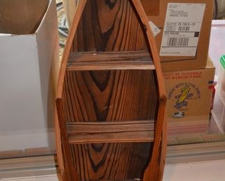 Cute wooden boat shelf
