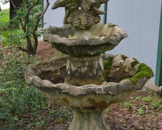 Large cement birdbath