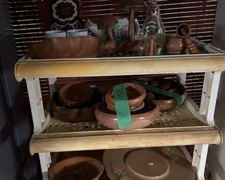 Decorative wooden bowls, etc