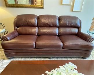 Smith Bros by Berne-Leather Sofa - 88” L