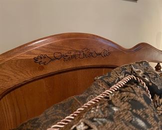 Acorn motif on all pieces of furniture