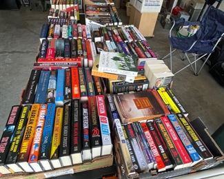 Books located in garage