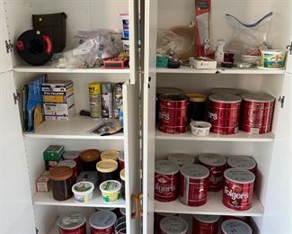 Garage - cans of nuts, bolts, etc.