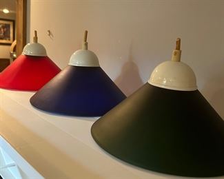 3 VINTAGE PENDANT LIGHTS