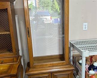3 SHELF CURIO CABINET/CABINET BELOW