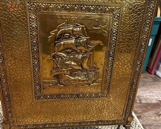 BRASS FIREPLACE COVER