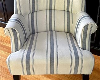 Upholstered "Seaside Stripe" Armchair