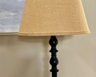 Accent Lamp with Burlap Shade