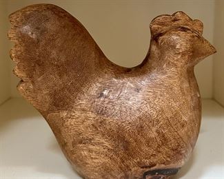 Carved Wood Hen