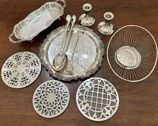 Assorted Silverplate Serving Pieces