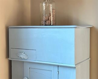 Painted Flip Top Washstand Commode