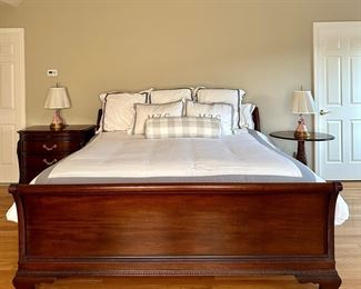 Henredon King Bed (linens, mattress, & boxspring not for sale)