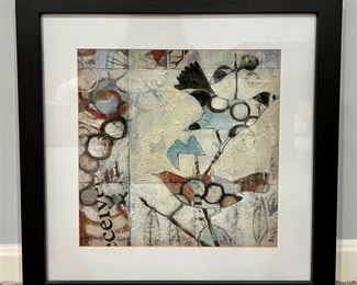 "Loopy Birds" Lithograph Signed Judy Paul