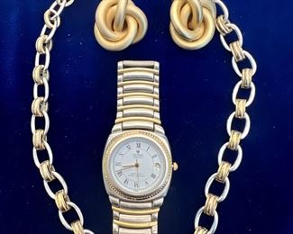 Fashion Watch, Necklace & Earrings