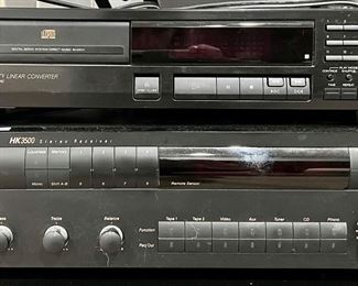 Sony Compact Disc Player CDP-497 (top) Harman/Kardon HK3500 Stereo Receiver (bottom)