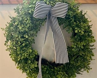 Faux Boxwood Wreath