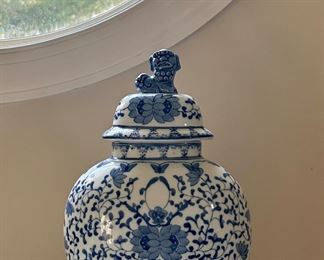 Temple Jar with Foo Dog Finial