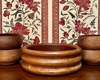 Vintage Kalmar Teak Salad Bowl Set