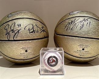 Autographed Patrick Ewing Basketball (left) Autographed Basketball (right)