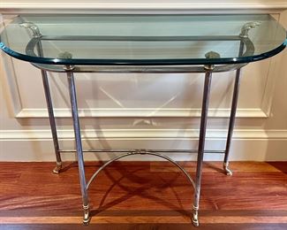 Brass & Glass Console Table