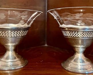 (2) Sterling Silver Dessert Cups