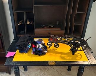 Antique Desk shown with drop leaf open
