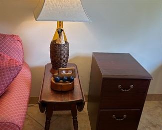 Side Table, File Cabinet