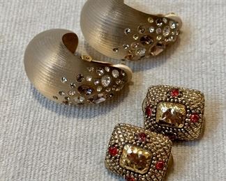 Alexis Bittar Clip Earrings (top) & St. John's Clip Earrings (bottom)