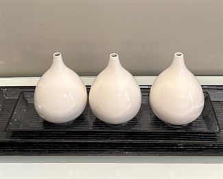 (3) Lazy Susan Vases & Nesting Trays