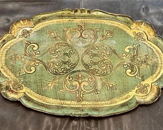 Florentine Carved Wood Tray (Made in Italy)