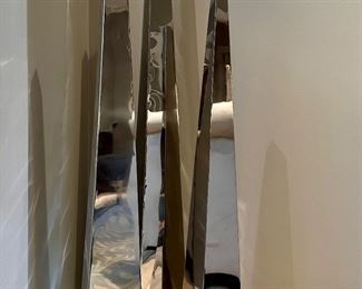 (3) Z Gallerie Chrome Vases