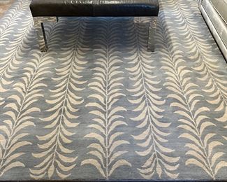 Smoke Blue Carpet with White Vines