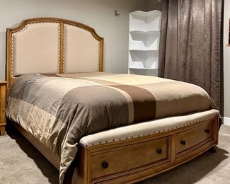 Upholstered Queen Platform Bed with Storage