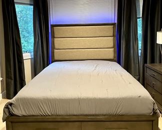 Upholstered Queen Platform Bed with Storage