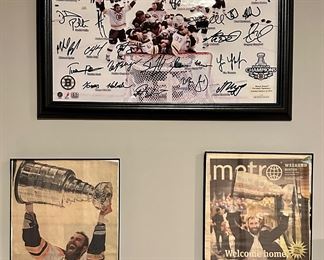Autographed Boston Bruins Stanley Cup Photograph