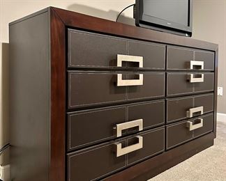 Faux Leather Dresser